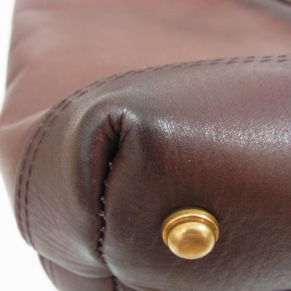 ヴァスコ VS244-LS LEATHER NELSON 2WAY BAG レザー ネルソン ショルダー トート バッグ ブラウン系【美品】【中古】