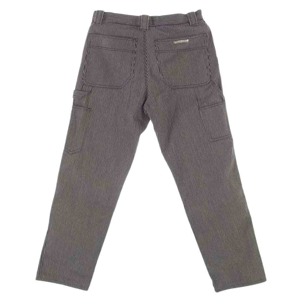 CHROME HEARTS クロムハーツ（原本無） CARPENTER CNVS カーペンター ヒッコリー ロング パンツ ネイビー系 ライトベージュ 32【中古】