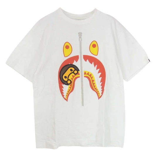 A BATHING APE アベイシングエイプ MILO SHARK TEE マイロ シャーク 半袖 Tシャツ ホワイト系 M【中古】