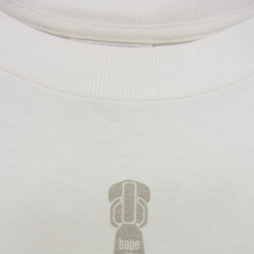 A BATHING APE アベイシングエイプ MILO SHARK TEE マイロ シャーク 半袖 Tシャツ ホワイト系 M【中古】