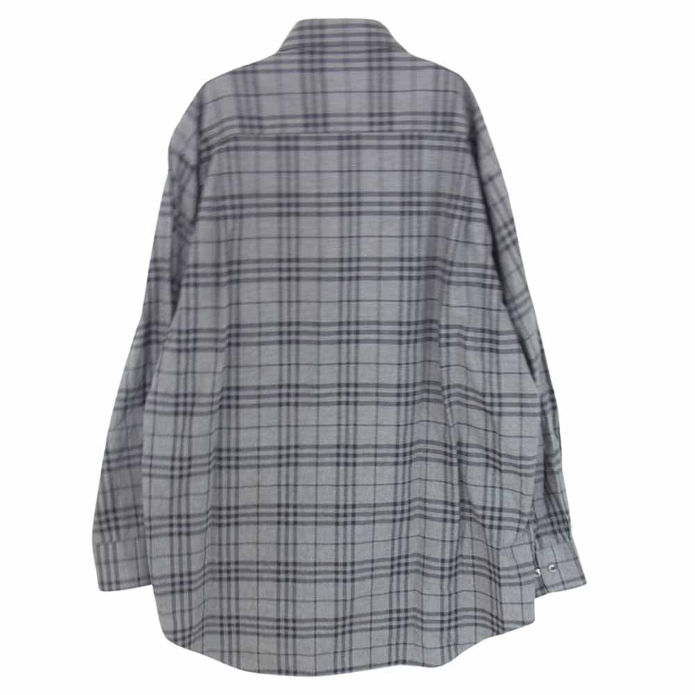 BURBERRY LONDON バーバリー ロンドン BBW82-703 長袖 チェック シャツ グレー系 M【中古】