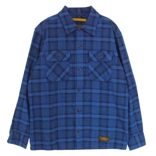 NEIGHBORHOOD ネイバーフッド 19SS 191TSNH-SHM09 B＆C / C-SHIRT LS チェック ネル シャツ 長袖 ブルー系 S【中古】