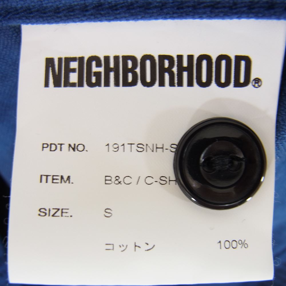 NEIGHBORHOOD ネイバーフッド 19SS 191TSNH-SHM09 B＆C / C-SHIRT LS チェック ネル シャツ 長袖 ブルー系 S【中古】