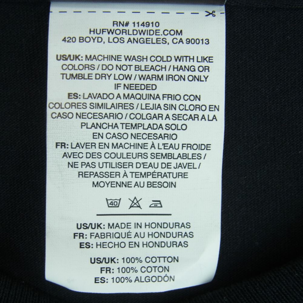 HUF ハフ TS02054 X SPIDERMAN スパイダーマン SPIDEY SENSE LS TEE ロングスリーブ 長袖 Tシャツ ブラック系 XL【中古】