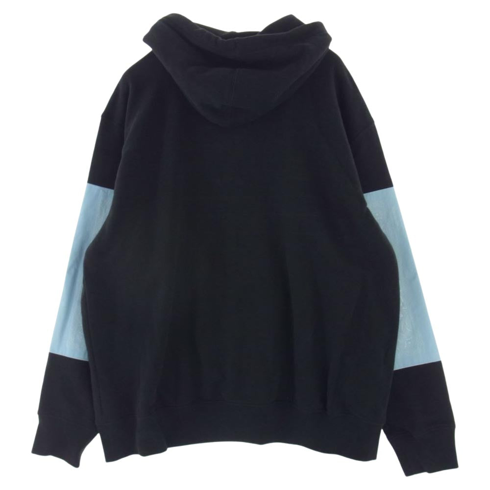 Supreme シュプリーム 22SS NT02208I × THE NORTH FACE BANDANA HODED SWEATSHIRT ノースフェイス バンダナ フーデッド スウェットシャツ プルオーバー パーカー ブラック系 ライトブルー系 L ASIA　XL【中古】