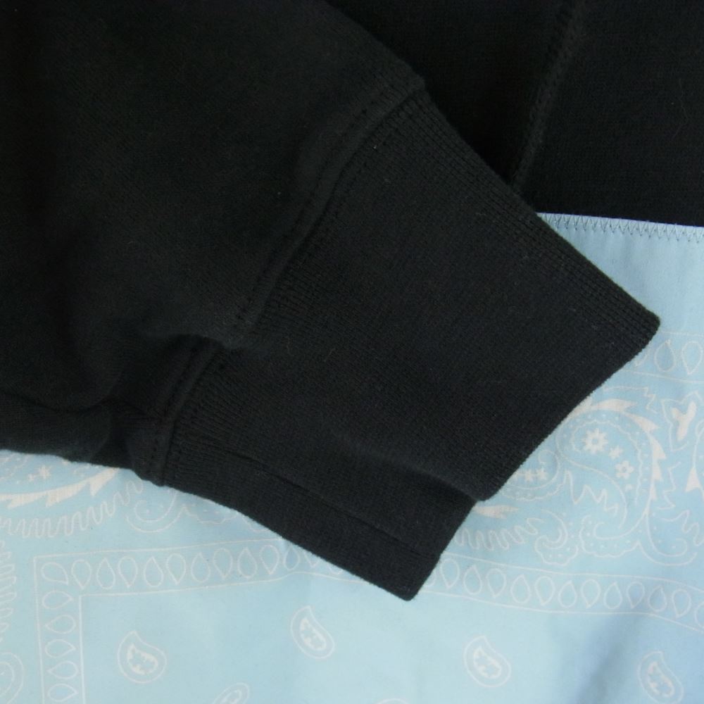 Supreme シュプリーム 22SS NT02208I × THE NORTH FACE BANDANA HODED SWEATSHIRT ノースフェイス バンダナ フーデッド スウェットシャツ プルオーバー パーカー ブラック系 ライトブルー系 L ASIA　XL【中古】