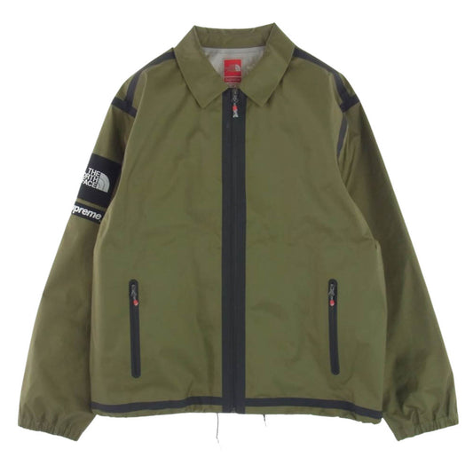 Supreme シュプリーム 21SS  NP12100I × THE NORTH FACE Summit Series Outer Tape Seam Coaches Jacket ザノースフェイス アウターテープドシーム コーチ ジャケット カーキ系 ブラック系 L【中古】
