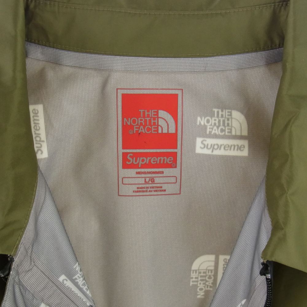Supreme シュプリーム 21SS  NP12100I × THE NORTH FACE Summit Series Outer Tape Seam Coaches Jacket ザノースフェイス アウターテープドシーム コーチ ジャケット カーキ系 ブラック系 L【中古】