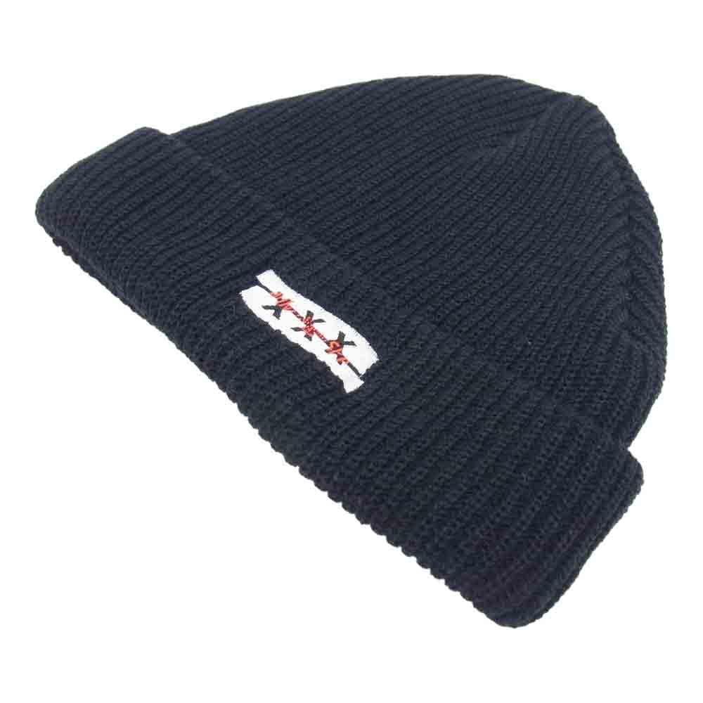 WIND AND SEA ウィンダンシー WDS-XXX-SP-11 × GOD SELECTION XXX ゴッドセレクション BEANIE ビーニー ニットキャップ 帽子 ロゴ刺繍 ブラック ブラック系 F【中古】