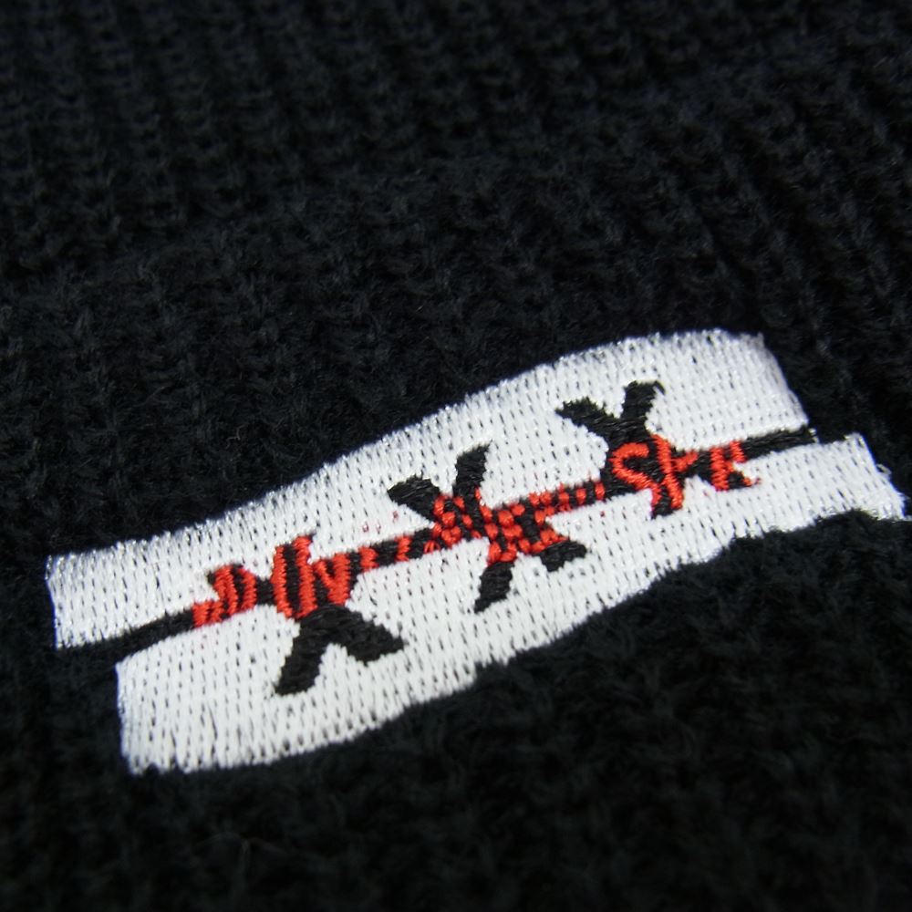 WIND AND SEA ウィンダンシー WDS-XXX-SP-11 × GOD SELECTION XXX ゴッドセレクション BEANIE ビーニー ニットキャップ 帽子 ロゴ刺繍 ブラック ブラック系 F【中古】