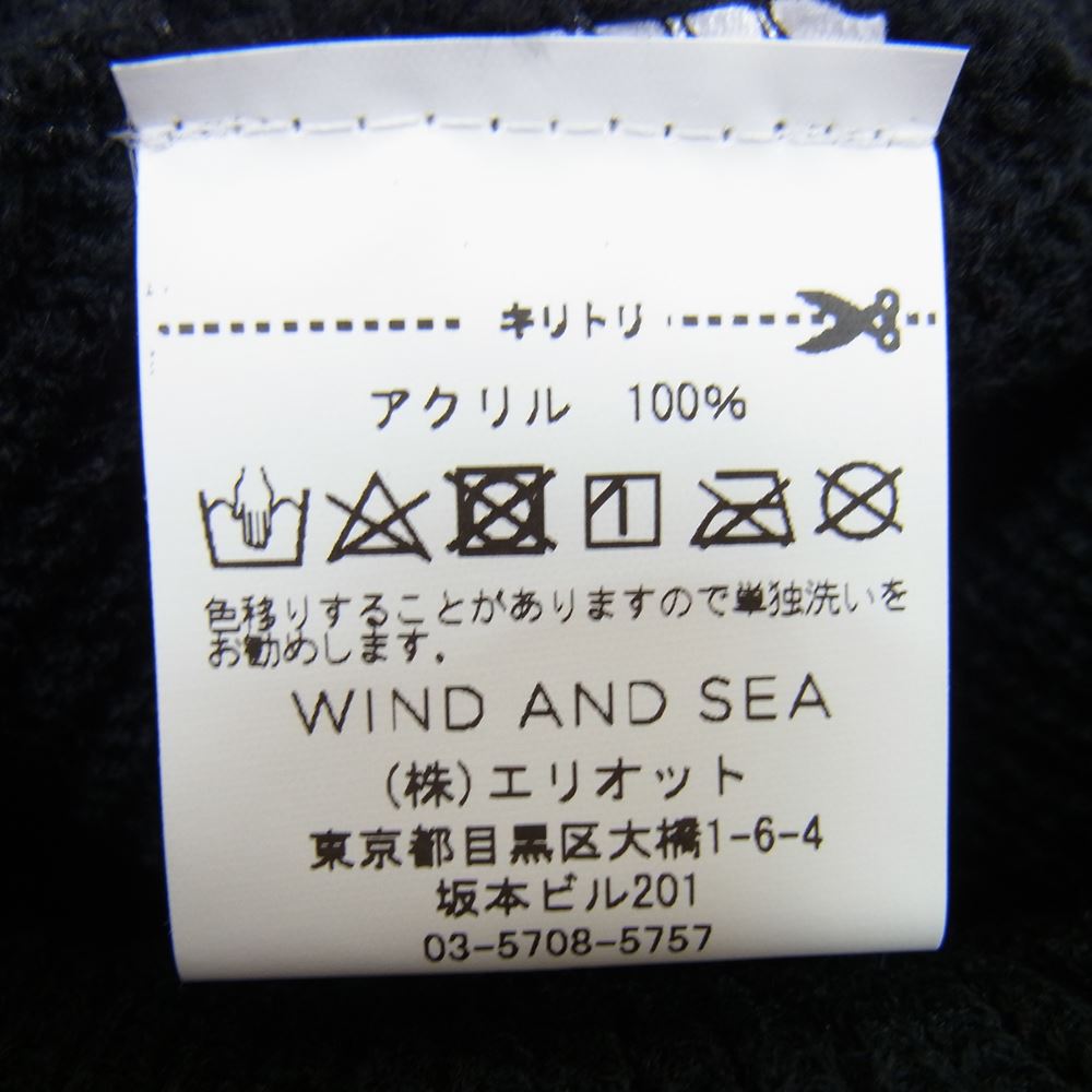 WIND AND SEA ウィンダンシー WDS-XXX-SP-11 × GOD SELECTION XXX ゴッドセレクション BEANIE ビーニー ニットキャップ 帽子 ロゴ刺繍 ブラック ブラック系 F【中古】