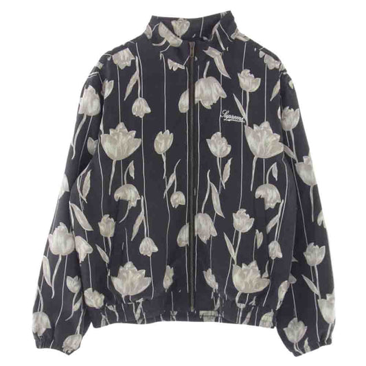 Supreme シュプリーム 19SS Floral Silk Track Jacket フローラル シルク トラック ジャケット ブルゾン グレー系 S【中古】