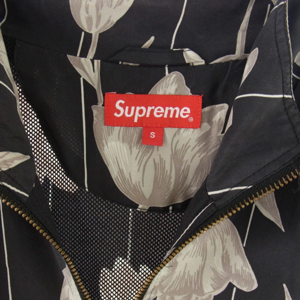 Supreme シュプリーム 19SS Floral Silk Track Jacket フローラル シルク トラック ジャケット ブルゾン グレー系 S【中古】