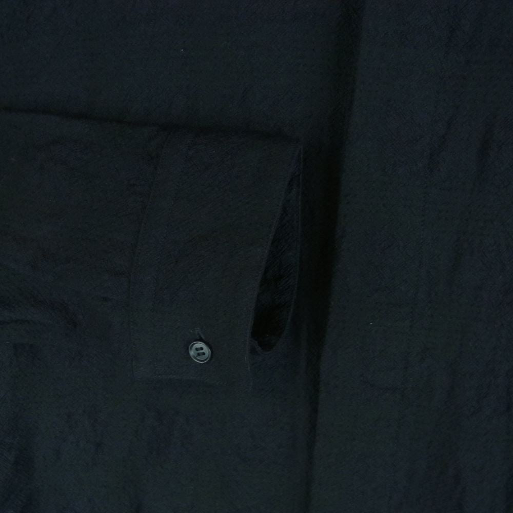 オーベット 23SS 23-01-008 サマーウール縮絨 サッカー生地 オーバーサイズ 長袖 シャツ ダークネイビー系 3【中古】