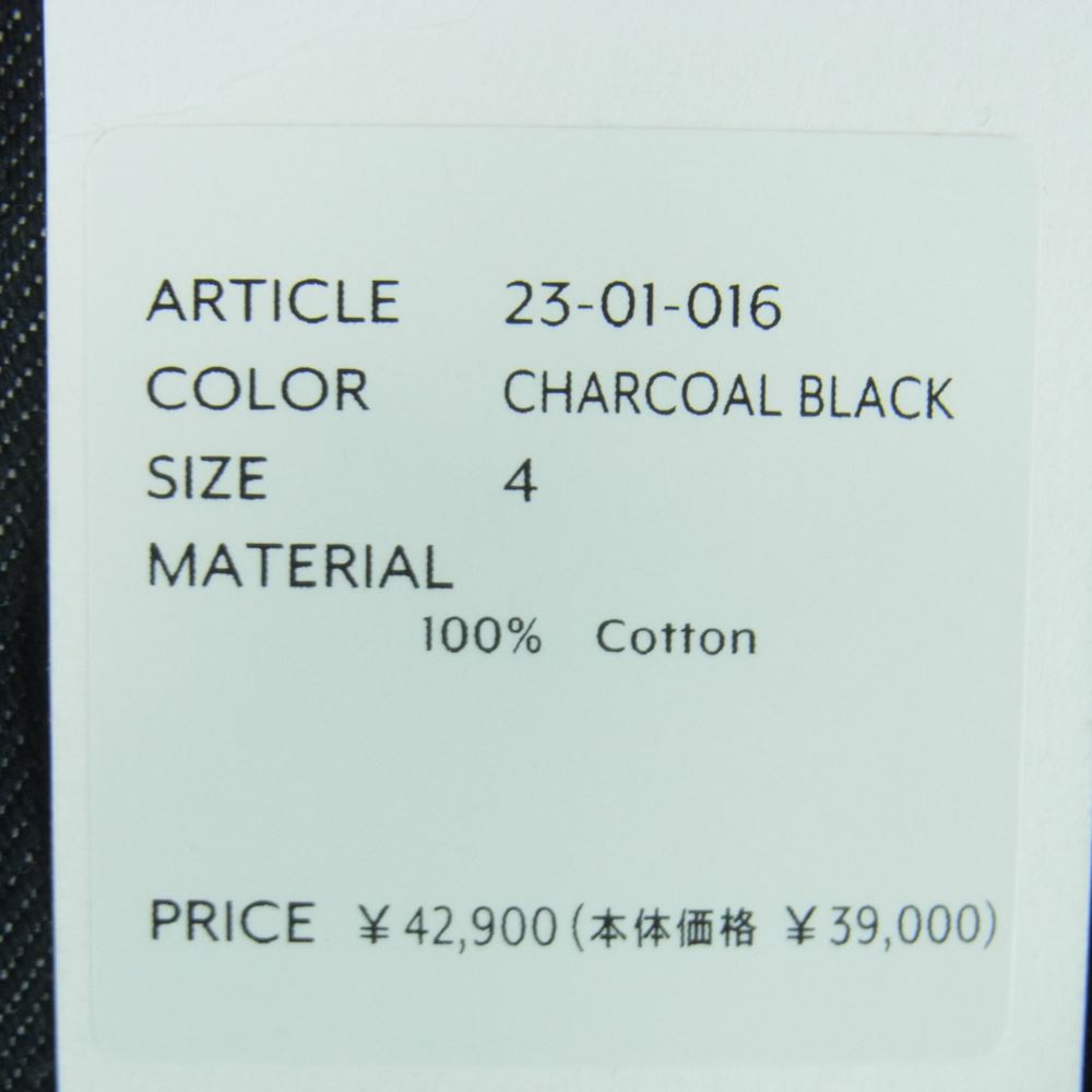 オーベット 23SS 23-01-016 エバーリジット ムラ糸 7ポケット デニム パンツ ブラック系 CHARCOAL BLACK 4【新古品】【未使用】【中古】
