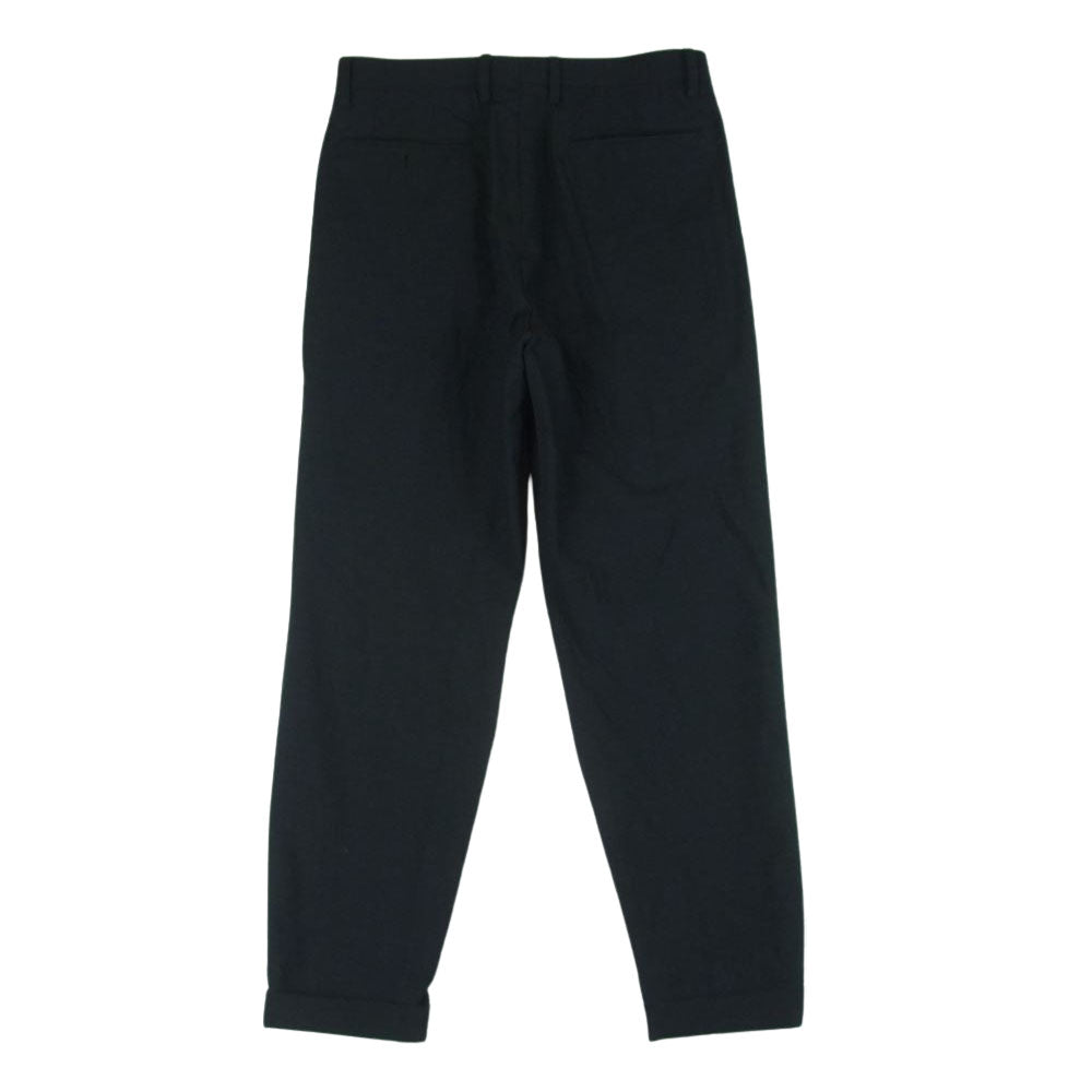 COMOLI コモリ 23SS X01-03005 ウール 2タック パンツ 日本製 ブラック系 1【中古】
