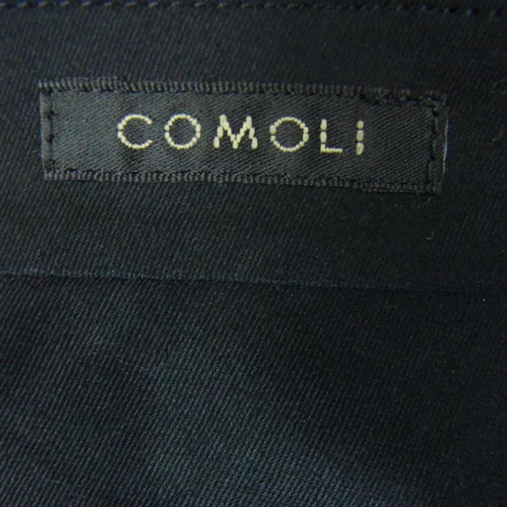 COMOLI コモリ 23SS X01-03005 ウール 2タック パンツ 日本製 ブラック系 1【中古】