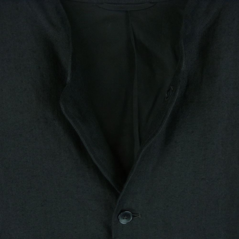 COMOLI コモリ 23SS X01-01019 カナパ スタンドカラー シャツ ジャケット ブラック系 1【中古】