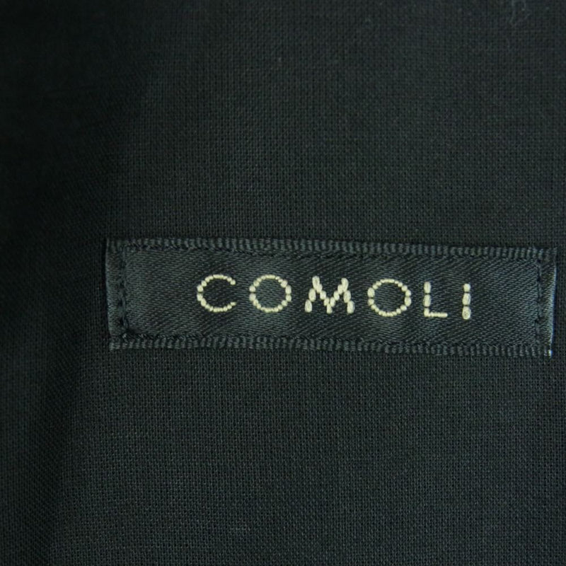 COMOLI コモリ 23SS X01-01019 カナパ スタンドカラー シャツ ジャケット ブラック系 1【中古】