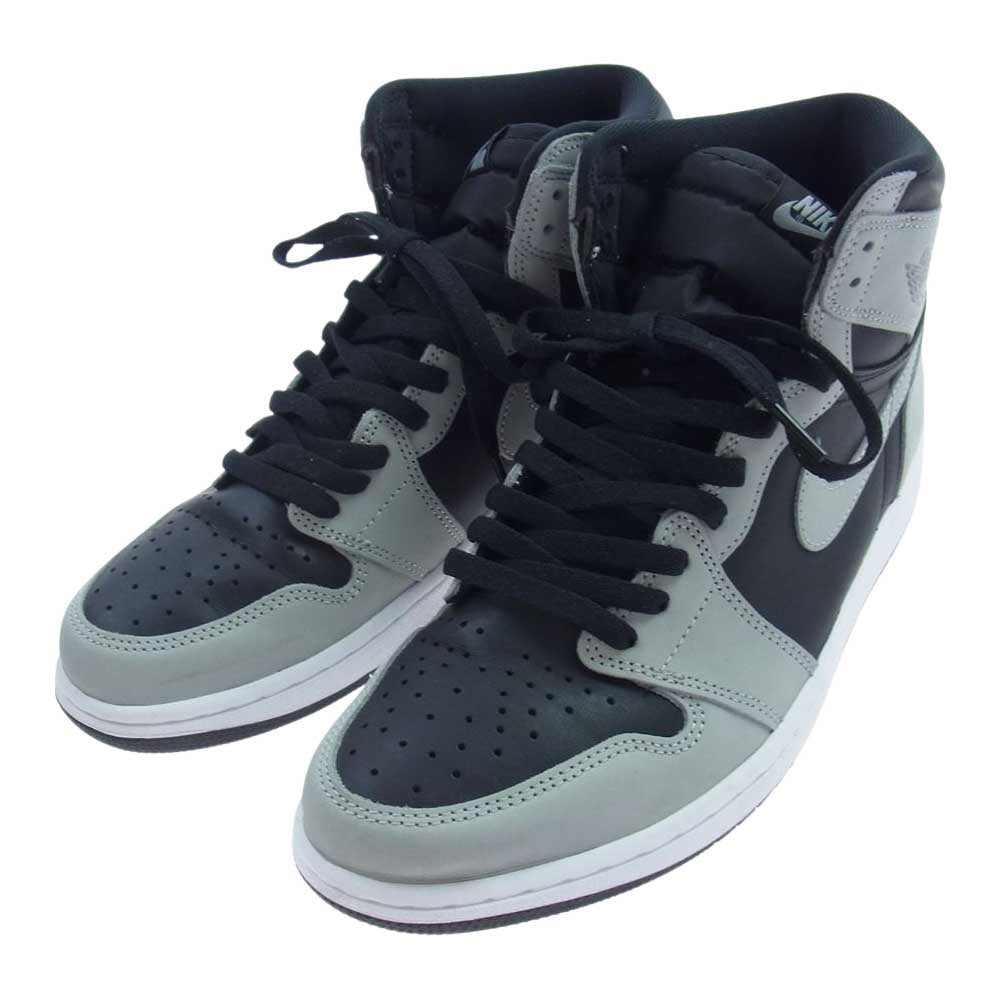 NIKE AIR JORDAN ナイキ ジョーダン 555088-035 Air Jordan 1 High OG Shadow 2.0 AJ1 エアジョーダン ハイ シャドウ スニーカー ブラック系 グレー系 28.5cm【中古】