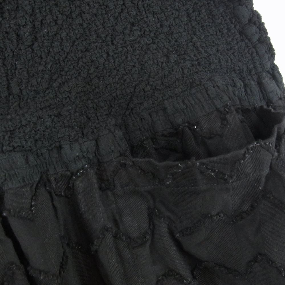 ISSEY MIYAKE イッセイミヤケ MI02FG603 me ミー カリフラワー 切替 フレアスカート ブラック系【中古】