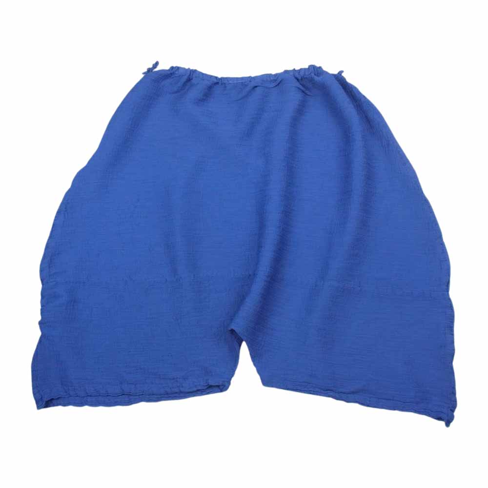 ISSEY MIYAKE イッセイミヤケ MI01FF883 me ミー シースルークレープ サイド ドローコード サルエルパンツ ブルー系【中古】