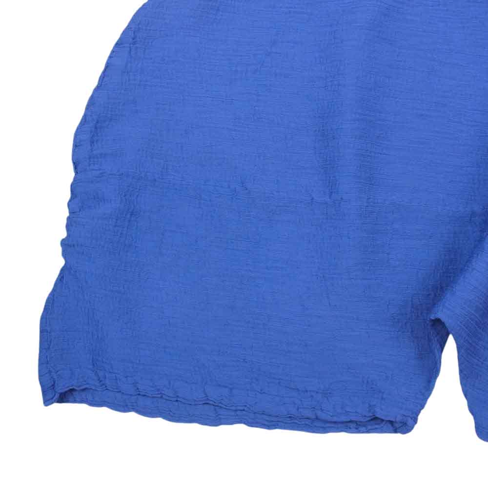 ISSEY MIYAKE イッセイミヤケ MI01FF883 me ミー シースルークレープ サイド ドローコード サルエルパンツ ブルー系【中古】