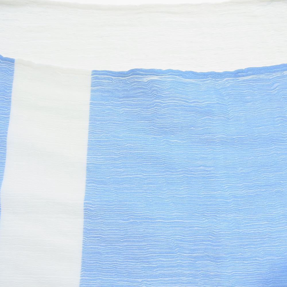 ISSEY MIYAKE イッセイミヤケ MI01FH361 me ミー 水引結びプリント シースルークレープ ポンチョ カットソー ライトブルー系 サイズ表記無【中古】