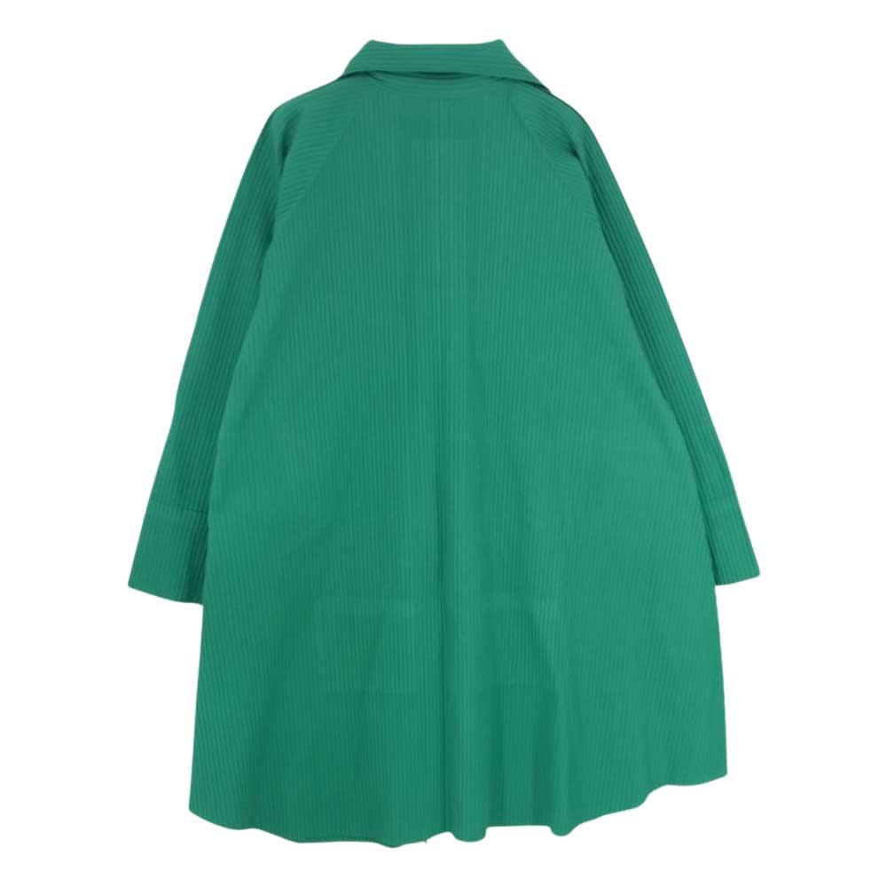 ISSEY MIYAKE イッセイミヤケ MI02KJ518 me ミー A-POC INSIDE プリーツ加工 長袖 シャツワンピース グリーン系 サイズ表記無【中古】