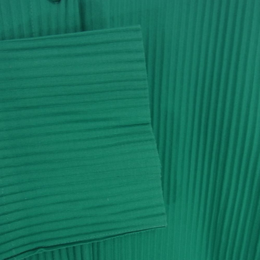 ISSEY MIYAKE イッセイミヤケ MI02KJ518 me ミー A-POC INSIDE プリーツ加工 長袖 シャツワンピース グリーン系 サイズ表記無【中古】