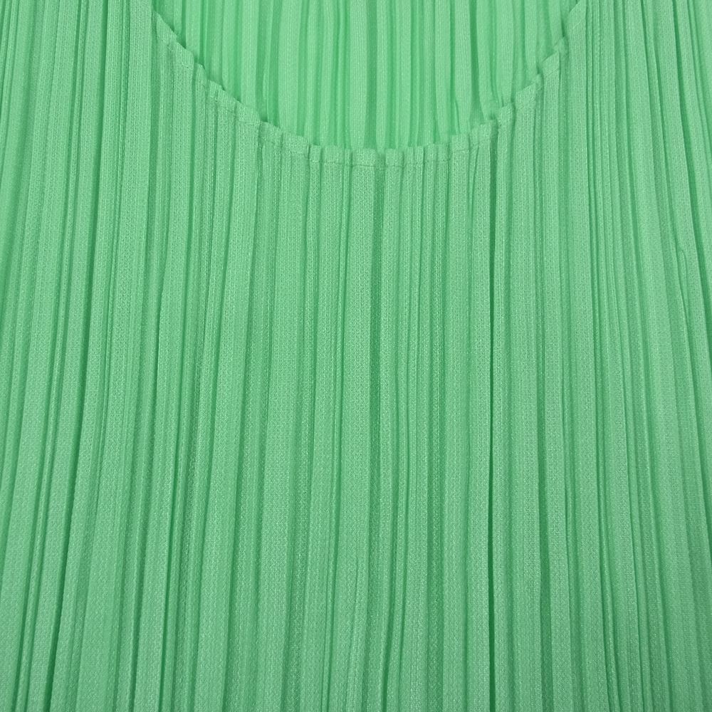 PLEATS PLEASE プリーツプリーズ イッセイミヤケ PP83-JH166 プリーツ加工 半袖 フレア ワンピース ドレス ライトグリーン系 ライトグリーン系【美品】【中古】