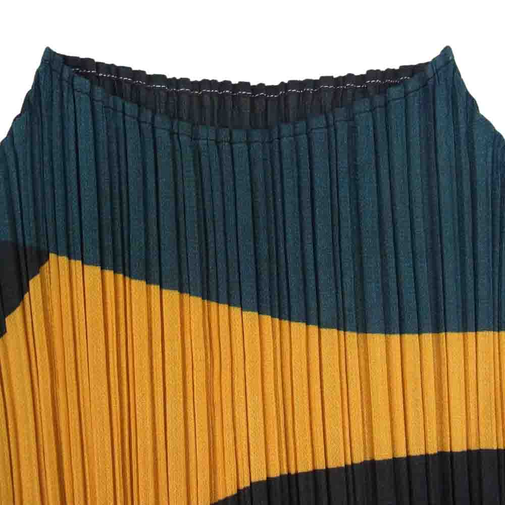 PLEATS PLEASE プリーツプリーズ イッセイミヤケ PP83-JT702 プリーツ加工 クレイジーパターン マルチカラー ボトルネック 長袖 チュニック トップ マルチカラー系【美品】【中古】