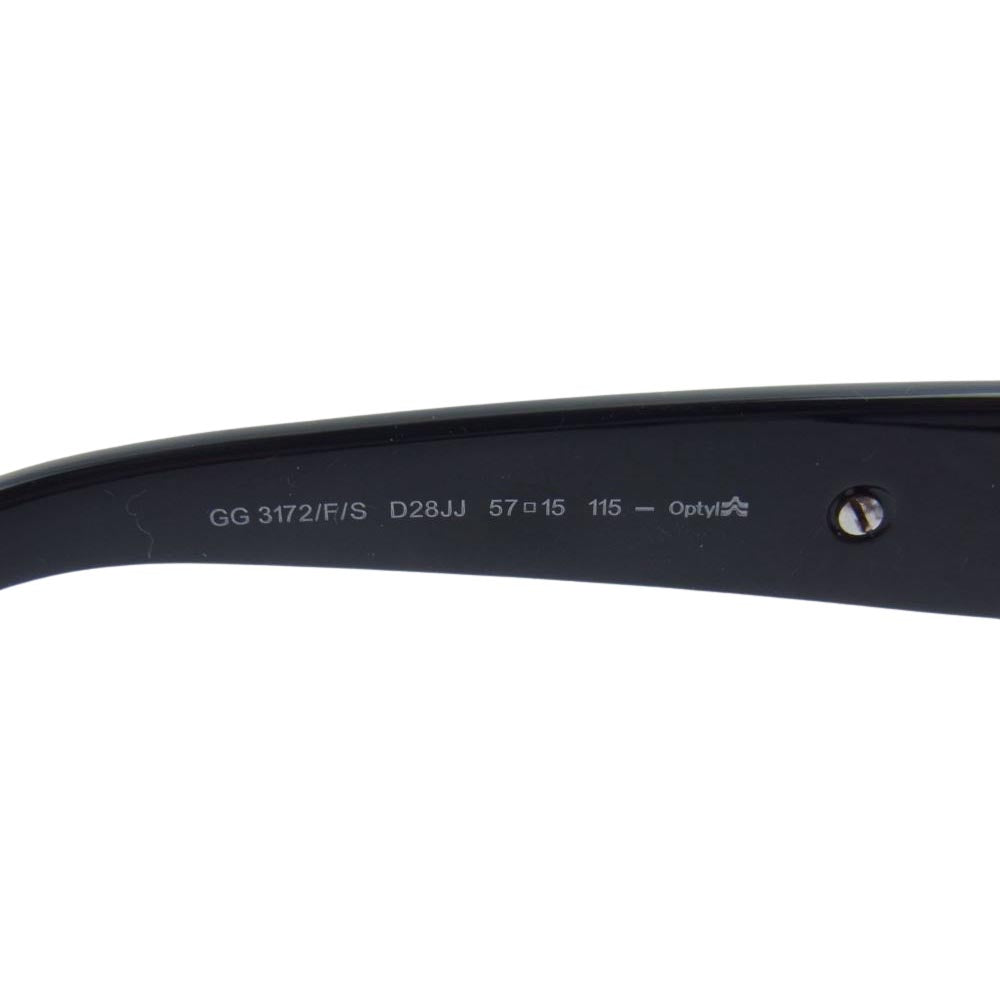 GUCCI グッチ GG3172/F/S ラインストーン サングラス ブラック系【中古】