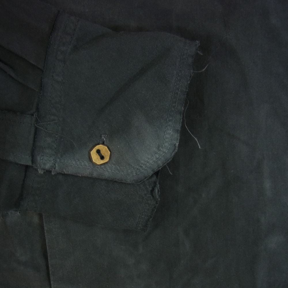 アラキユウ STS06 ELKACOBR01 D1 raw cut pointed collar narrow shirt in special fabric 製品加工 ローカット ナロー 長袖 シャツ スペシャルファブリック チャコール系 1【極上美品】【中古】