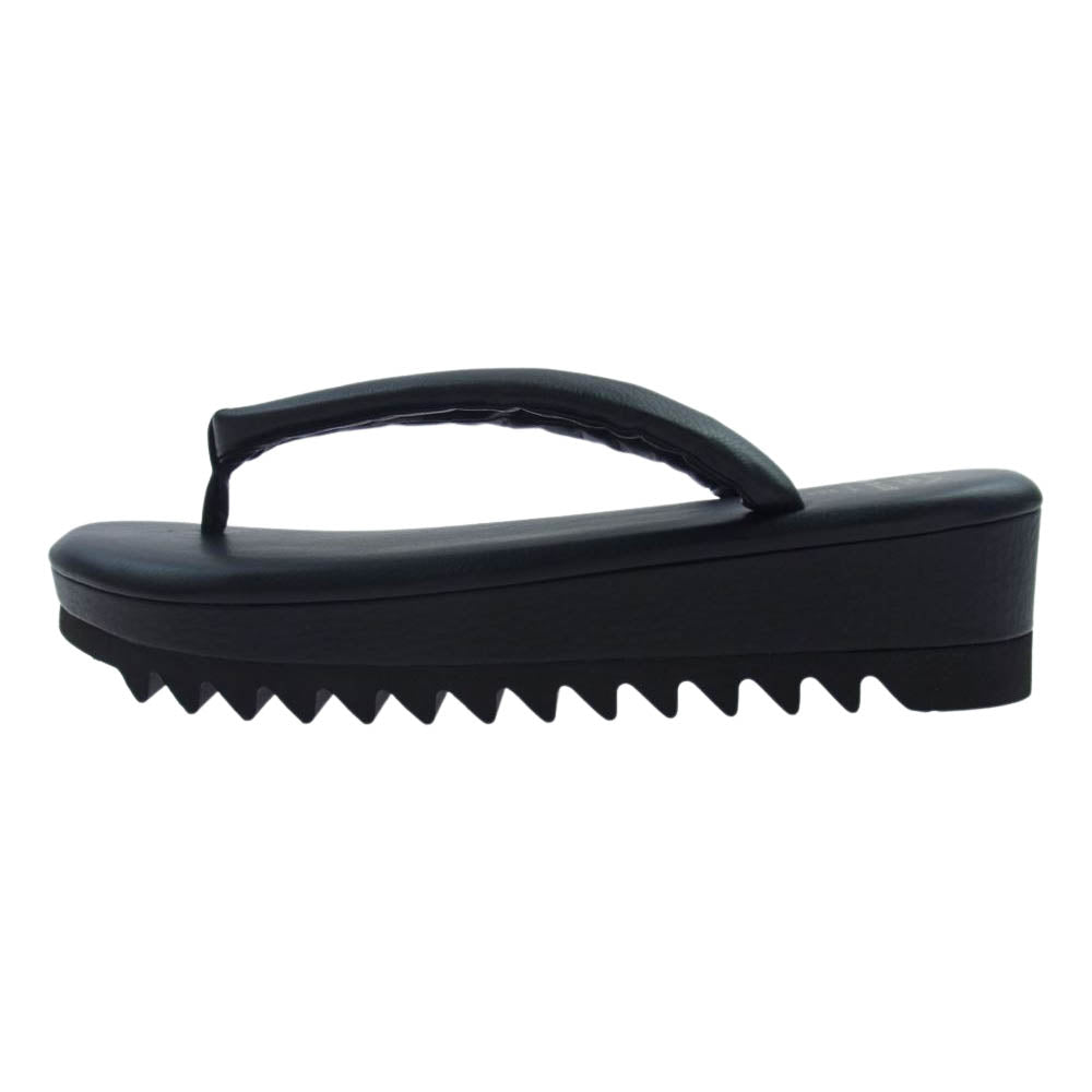 UNDERCOVER アンダーカバー UC1B4F03 × foot the coach フット ザ コーチャー shark sole leather setta  シャークソール レザー サンダル ブラック系 (9)27cm【新古品】【未使用】【中古】