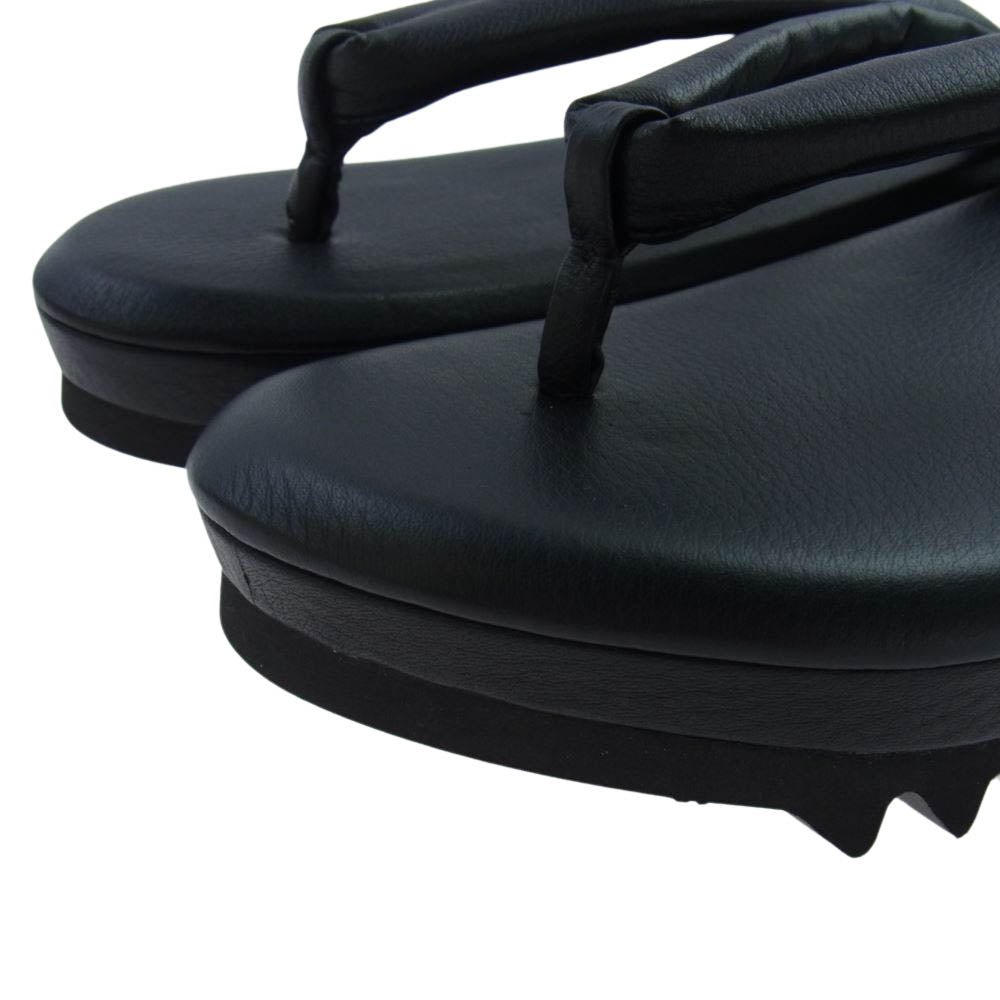 UNDERCOVER アンダーカバー UC1B4F03 × foot the coach フット ザ コーチャー shark sole leather setta  シャークソール レザー サンダル ブラック系 (9)27cm【新古品】【未使用】【中古】