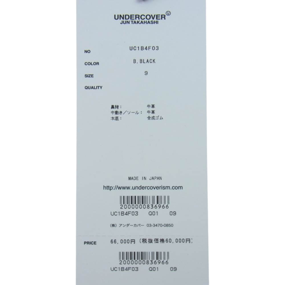 UNDERCOVER アンダーカバー UC1B4F03 × foot the coach フット ザ コーチャー shark sole leather setta  シャークソール レザー サンダル ブラック系 (9)27cm【新古品】【未使用】【中古】