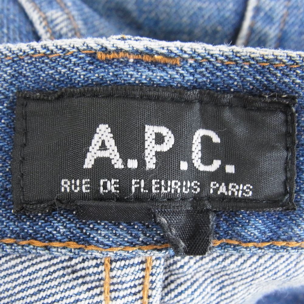 A.P.C. アーペーセー ボタンフライ デニム パンツ 赤耳 インディゴブルー系 34【中古】