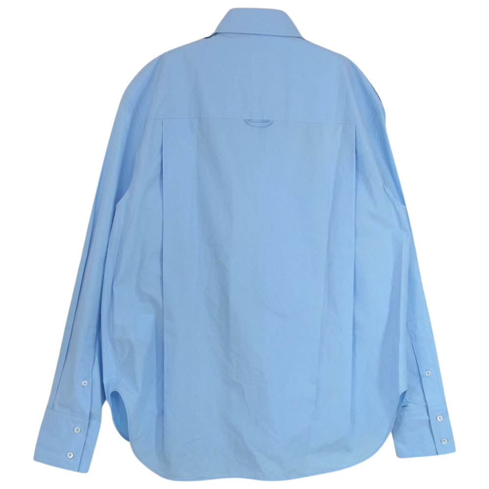 VALENTINO ヴァレンティノ 18SS PV0AB7394WW ボーダータイ 長袖 シャツ コレクションピース ブルー系 39【中古】