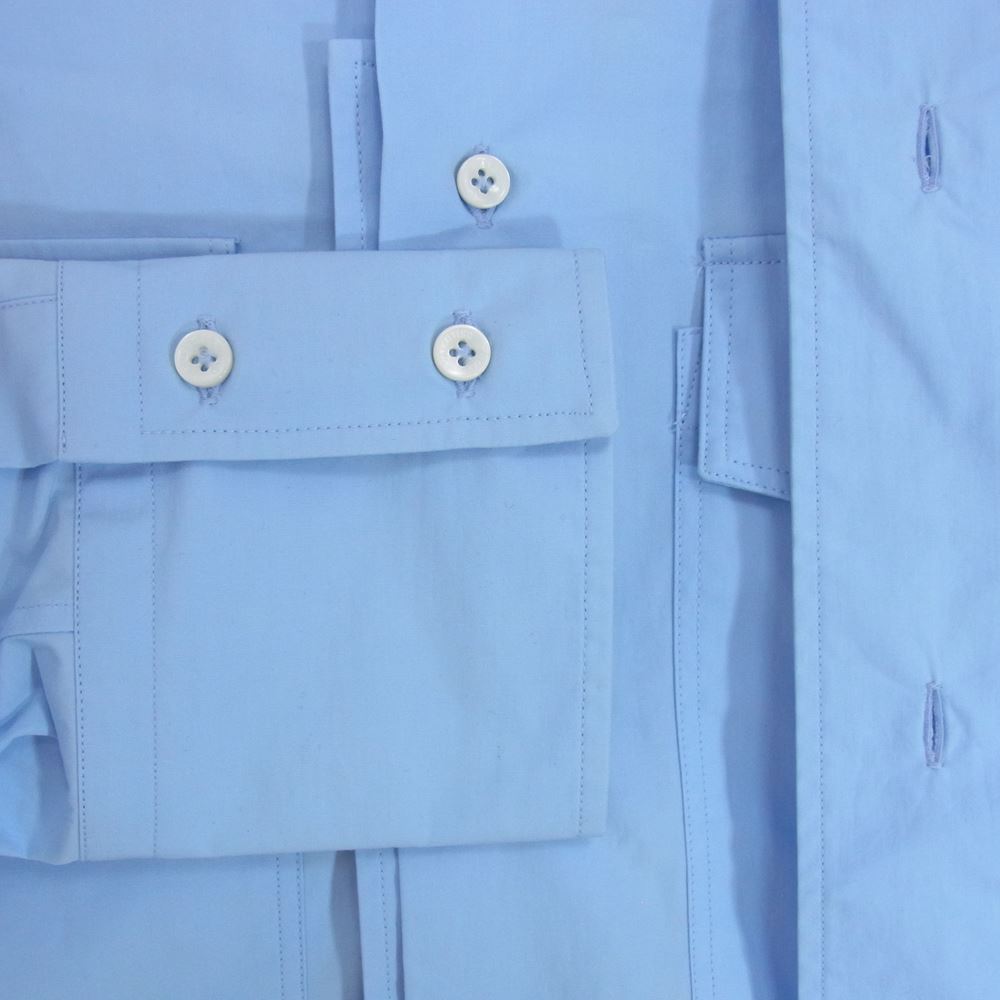 VALENTINO ヴァレンティノ 18SS PV0AB7394WW ボーダータイ 長袖 シャツ コレクションピース ブルー系 39【中古】