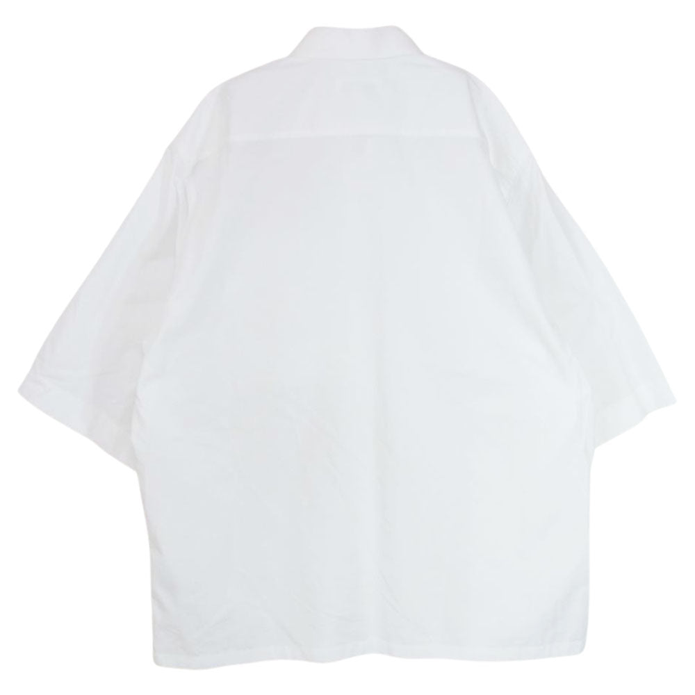 JIL SANDER ジルサンダー 19SS JSUO742226 MO244300 Silence Short Sleeved Shirt サイレンス ショート スリーブ シャツ ビッグポケット コットン 半袖 ホワイト系 40【中古】