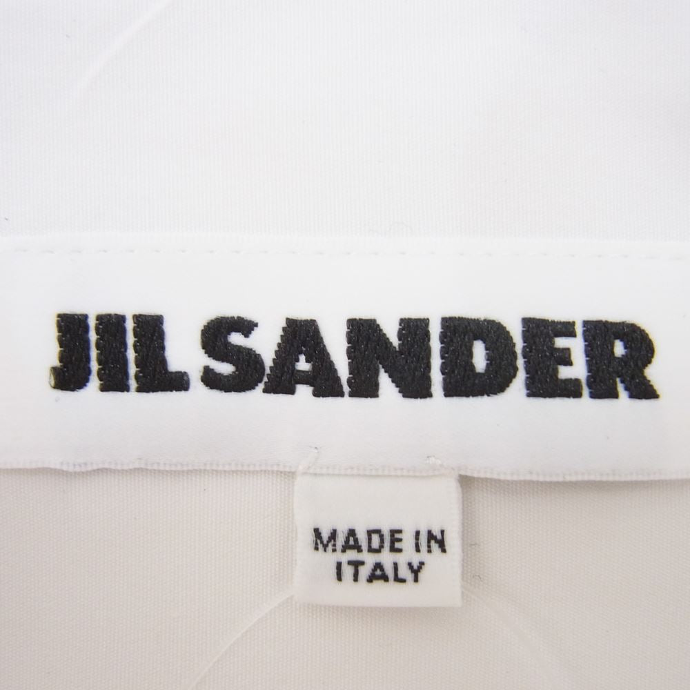 JIL SANDER ジルサンダー 19SS JSUO742226 MO244300 Silence Short Sleeved Shirt サイレンス ショート スリーブ シャツ ビッグポケット コットン 半袖 ホワイト系 40【中古】