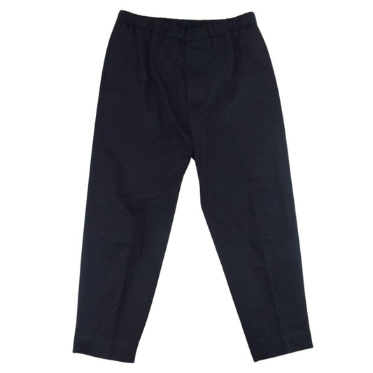 JIL SANDER ジルサンダー 20AW JSUN311331 MN243100  tailored cotton trousers コットンツイル イージー トラウザー パンツ ブラック系 48【中古】