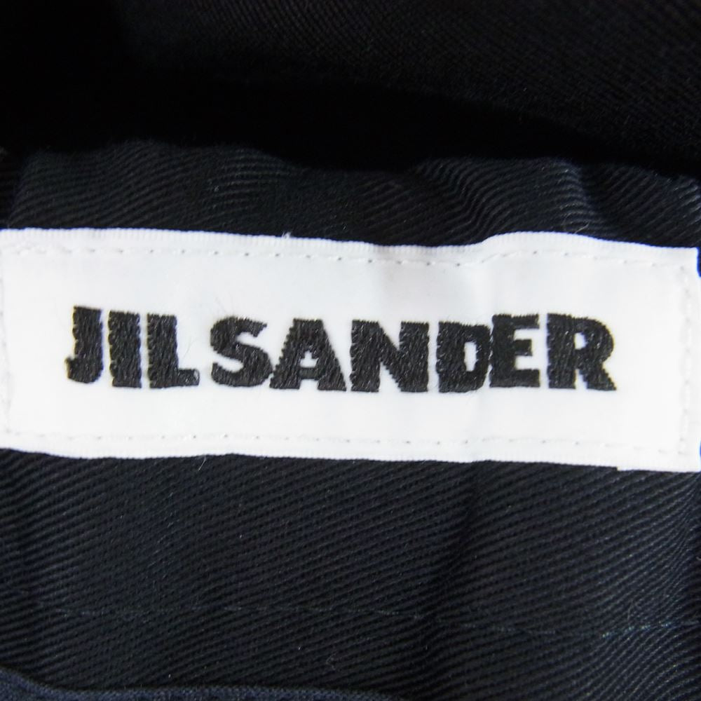 JIL SANDER ジルサンダー 20AW JSUN311331 MN243100  tailored cotton trousers コットンツイル イージー トラウザー パンツ ブラック系 48【中古】