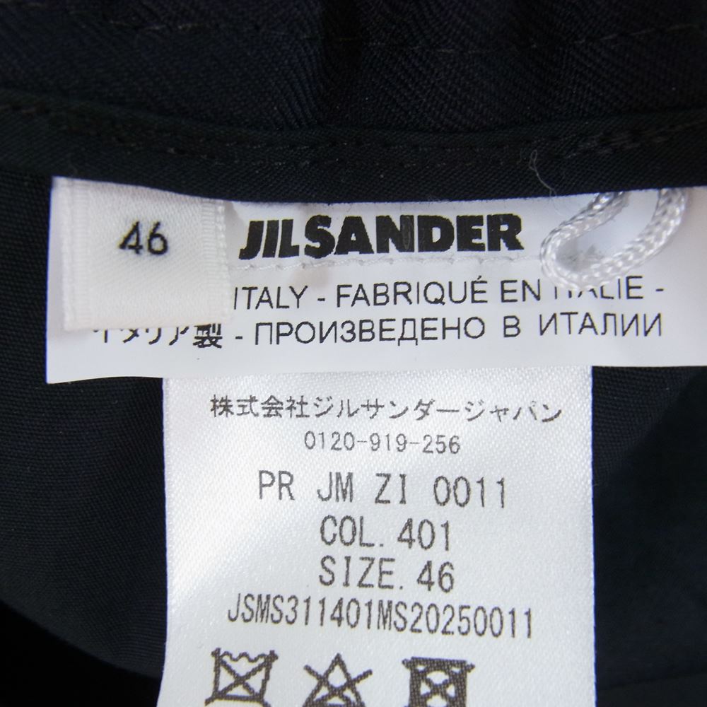 JIL SANDER ジルサンダー 21SS JSMS311401MS20250011 WOOL EASY SLACKS ウール イージー スラックス パンツ ネイビー系 46【中古】