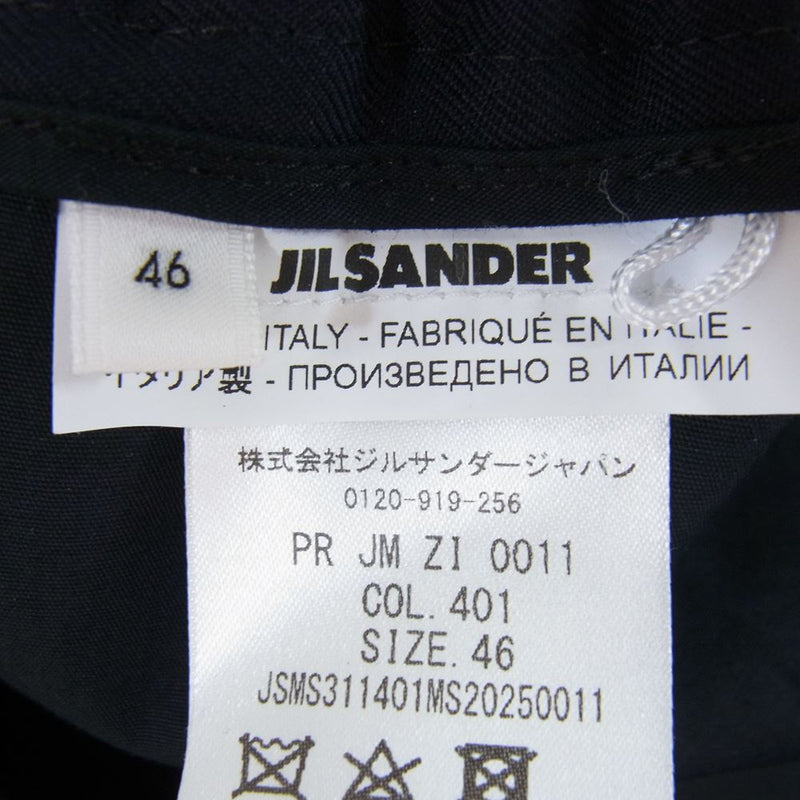 JIL SANDER ジルサンダー 21SS JSMS311401MS20250011 WOOL EASY SLACKS ウール イージー スラックス  パンツ ネイビー系 46【中古】