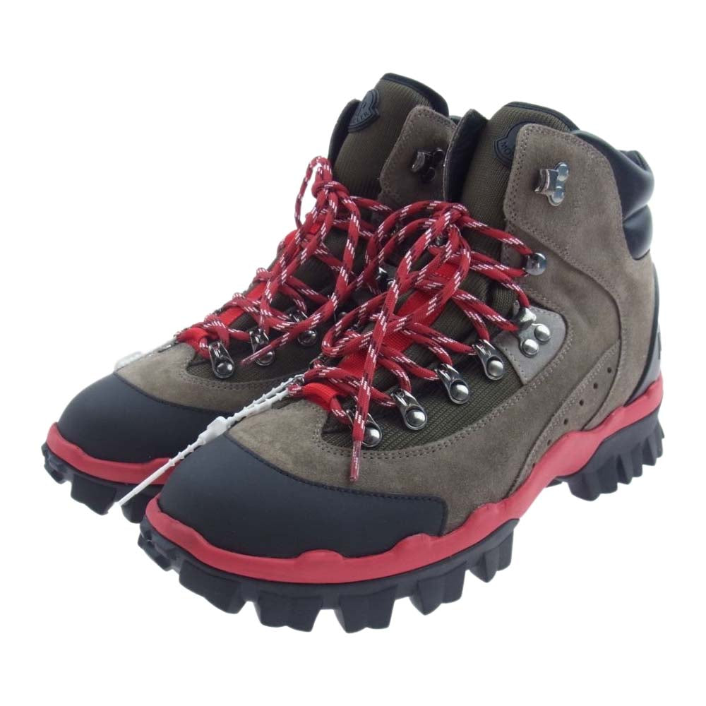 MONCLER モンクレール HERLOT ハーロット レースアップ スエード ハイキング トレッキング ブーツ シューズ ブラック系 ブラウン系 レッド系 41【新古品】【未使用】【中古】