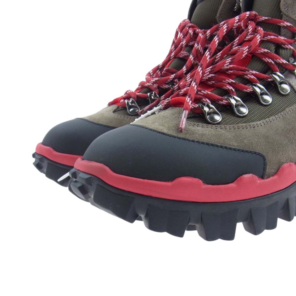MONCLER モンクレール HERLOT ハーロット レースアップ スエード ハイキング トレッキング ブーツ シューズ ブラック系 ブラウン系 レッド系 41【新古品】【未使用】【中古】