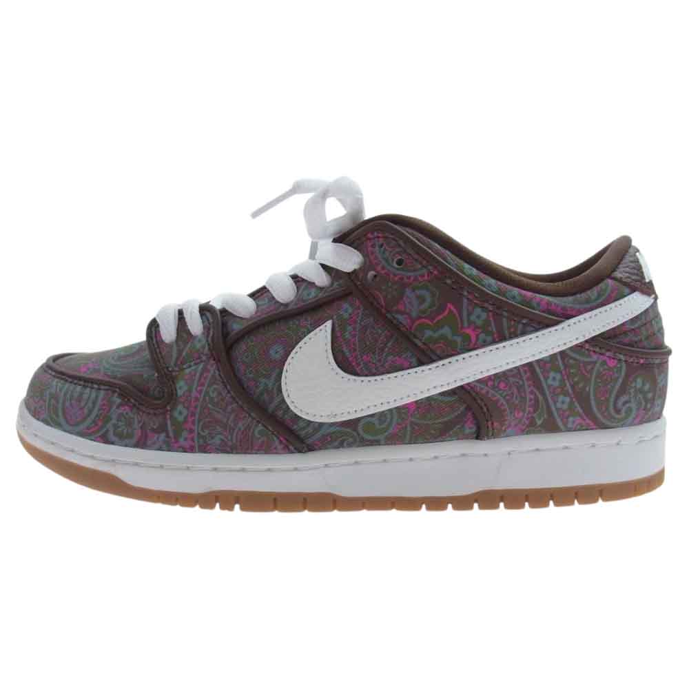 NIKE ナイキ DH7534-200 SB Dunk Low PRM スケートボード ダンク ロー ペイズリー Brown Paisley ブラウン系 27.5cm【新古品】【未使用】【中古】