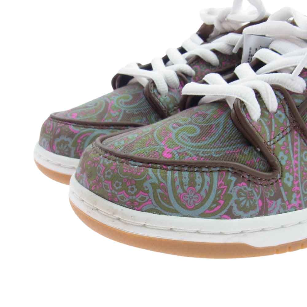 NIKE ナイキ DH7534-200 SB Dunk Low PRM スケートボード ダンク ロー ペイズリー Brown Paisley ブラウン系 27.5cm【新古品】【未使用】【中古】